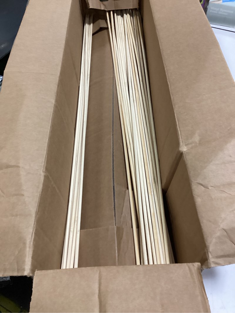 Condition photo showing As Is for 60 PCS Bamboo Marshmallow Roasting Sticks, SMores Skewers for Fire Pit, Extra Long 30 Inch Heavy Duty 5mm Thick Wooden SMores Sticks for Open Fire Pits Roaster Barbecue Hot Dog Camping Kebab Sausage