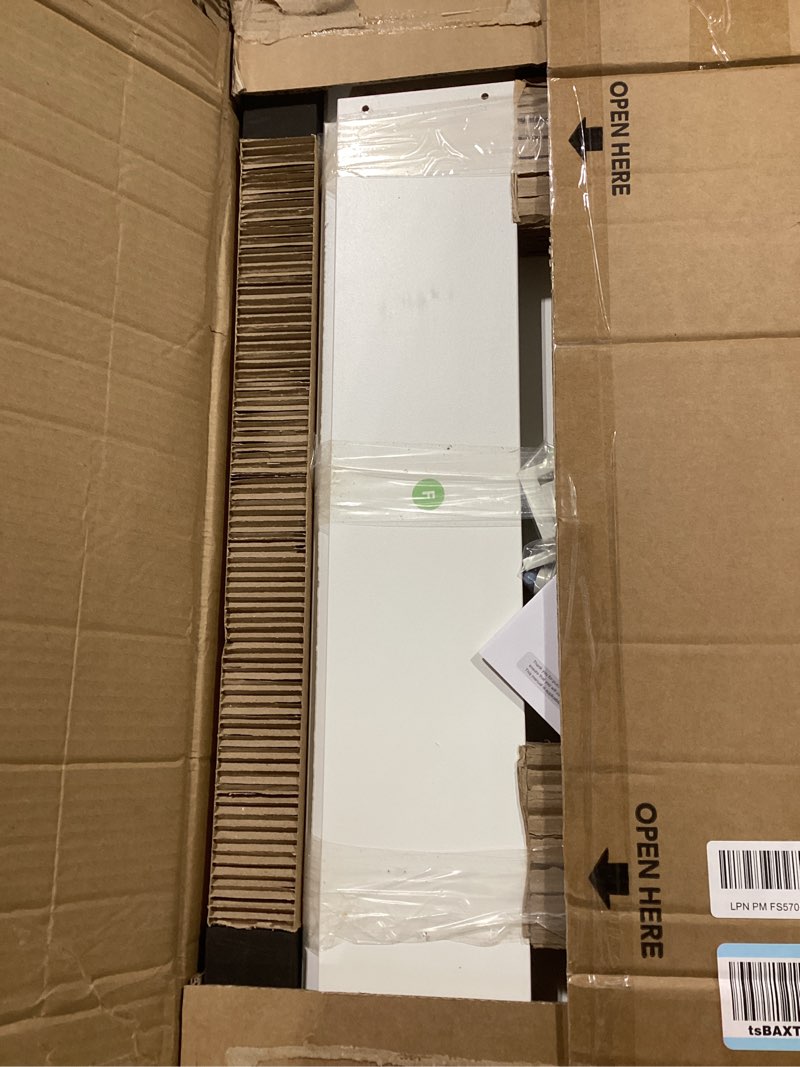 Condition photo showing As Is for 24x24 Bathroom Wall Cabinet, Saver Storage Cabinet, Moisture-Resistant Wood, Medicine Cabinet with 2 Door and Adjustable Shelves?Flat-Pack Design – Assembly Required White W24 x H24 2 Door