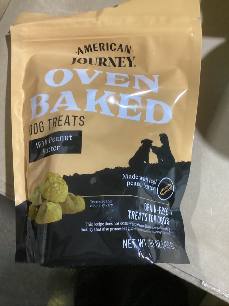 Condition photo showing Good Condition for American Journey Peanut Butter Recipe Grain-Free Oven Baked Crunchy Biscuit Dog Treats