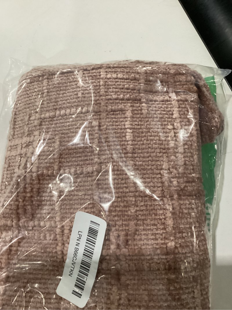Condition photo showing As Is for decorUhome Spring Pink Chenille Throw Pillow Covers 18x18 Set of 2 Textured Soft Cozy Slubby Couch Pillow Covers Modern Farmhouse Boho Decorative Pillow Cases for Bed Sofa Living Room Valentines Pink 18" x 18" (Pack of 2)