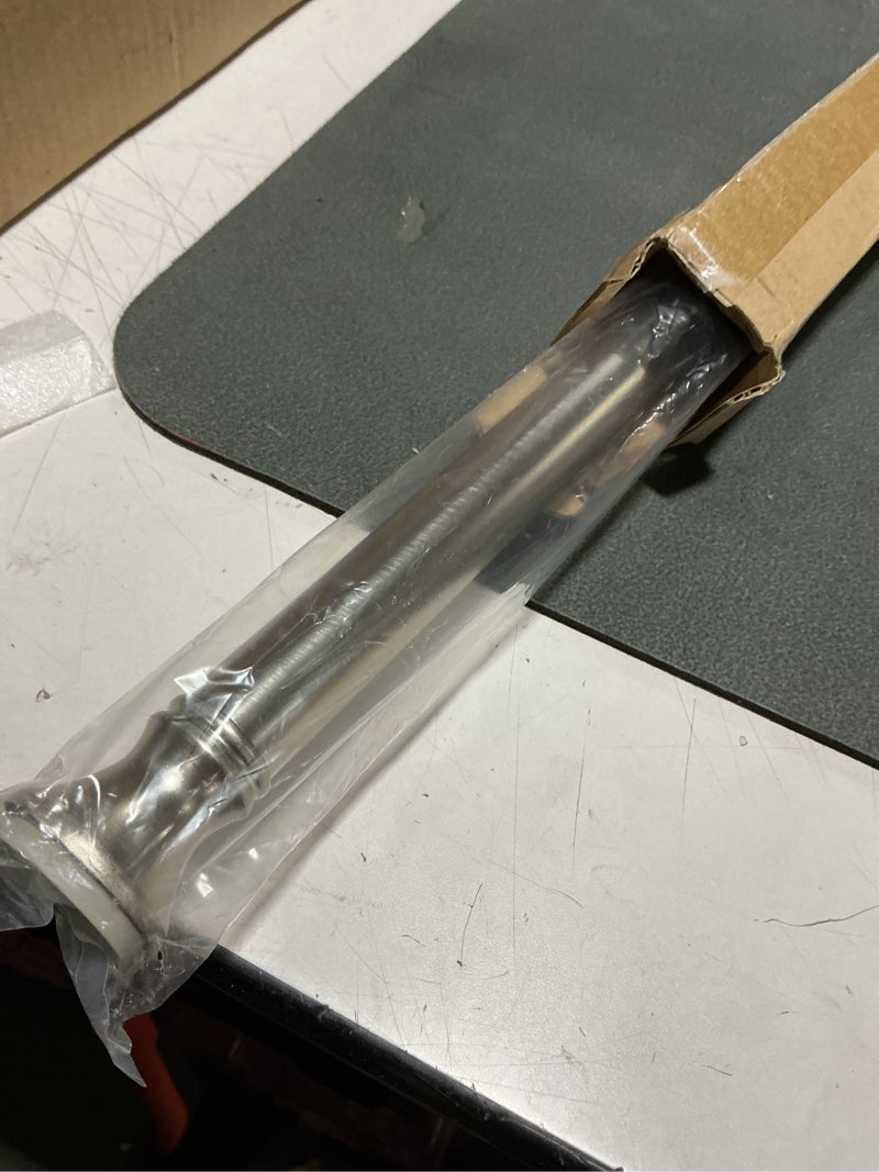 Condition photo showing New/Like New for amazer spring tension shower curtain rod, 54-90 inches rust-resistance tension curtain rod bathroom rod, adjustable shower curtain rod no drill, nickel 54-90 inches nickel