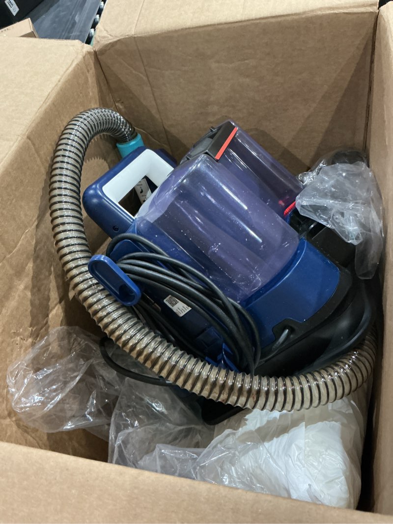 Condition photo showing As Is for shark stainstriker portable carpet and upholstery cleaner - spot, stain, & odor eliminator - carpet, area rug, couch, upholstery and more, navy, px204