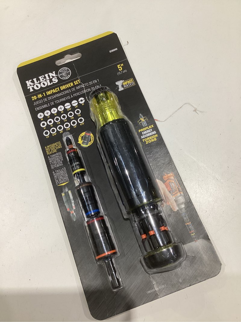 Condition photo showing As Is for klein tools 32516hd knect 20-in-1 impact-rated hybrid screwdriver/nut driver, magnetic, flip socket,