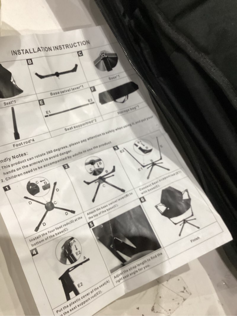 Condition photo showing Good Condition for Item similar)))) black color ))))))TIMBER RIDGE Hammock Camping Chair with Adjustable Backrest, Heavy Duty Folding Hammock Chair Supports 300lbs, Portable Hammock Chair for Camping, Travelling and Patio, Blue