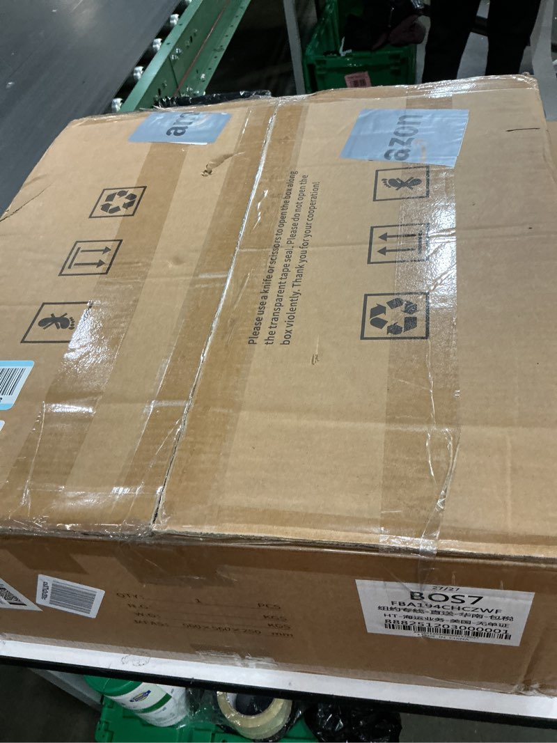 Condition photo showing New/Like New for Ceiling Fans with Lights and Remote, Flush Mount Modern Bladeless Ceiling Fan with Light, 6 Speeds, Stepless dimming and CCT 3000K-6000K LED Lights for Bedroom, Study Room (Black, 20.1?) Black 20.1?