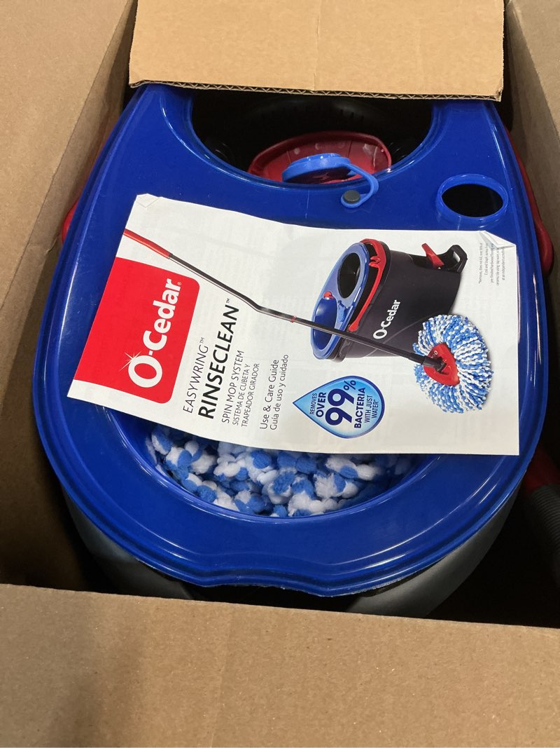 Condition photo showing Good Condition for O-Cedar RinseClean Spin Mop & Bucket System | Clean with Water | Removes 99% of Bacteria Plastic Rinseclean Spin Mop & Bucket Cleaning System