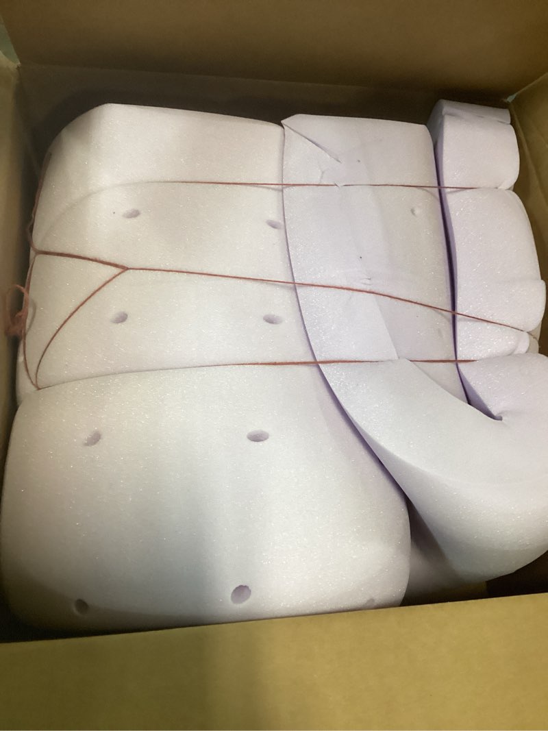 Condition photo showing Good Condition for 3 inch twin lavender infusion memory foam mattress topper for relaxing sleep, ventilated & pressure relieving, certipur-us certified, medium firm topper in a box, twin size, 38"x75" 3 inch twin purple