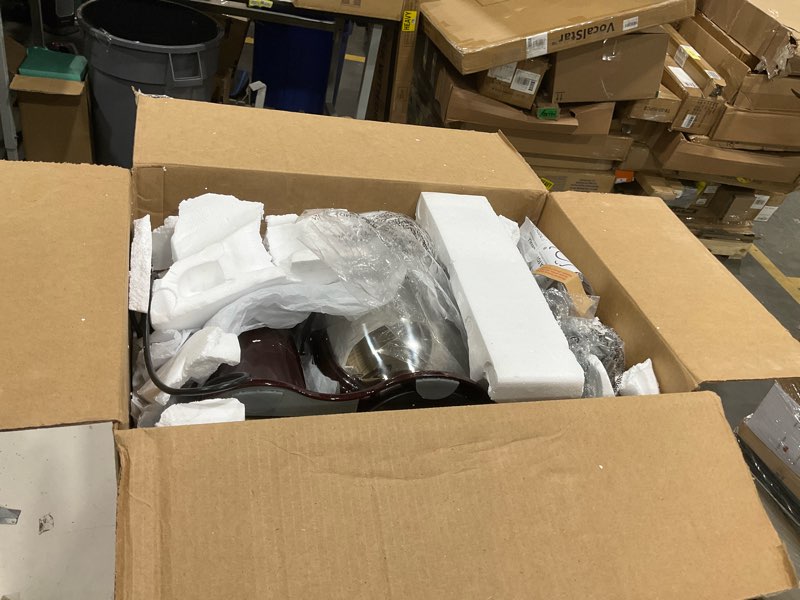 Condition photo showing As Is for Cuisinart Stand Mixer, 12 Speed, 5.5 Quart Stainless Steel Bowl, Chef’s Whisk, Mixing Paddle, Dough Hook, Splash Guard w/ Pour Spout, Pinot Noir, SM-50PNNAS Manual Pinot Noir 5.5 Qt Stand Mixer