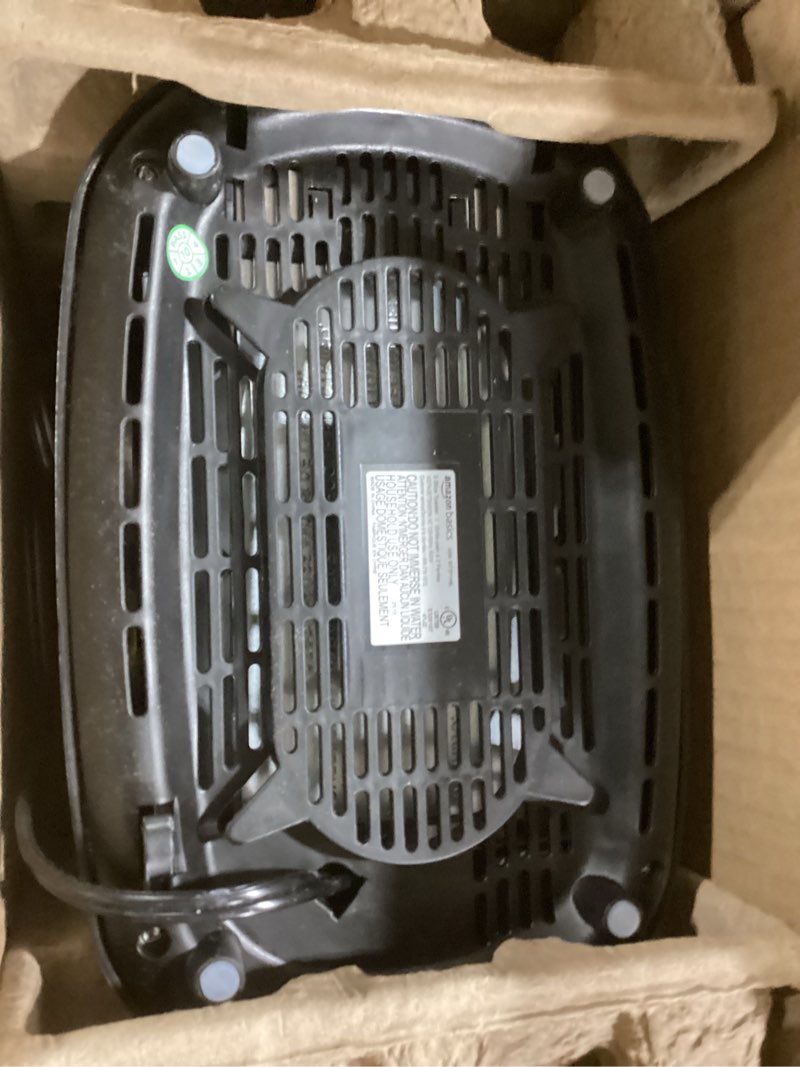 Condition photo showing Good Condition for Amazon Basics 2 Slice Toaster, With 6 Browning Settings, Extra Wide Slots For Bagels and Special Breads, Removable Easy-to-Clean Crumb Tray, Cancel/Defrost/Bagel Buttons, 900W, Black & Silver 2 Slice Silver Front