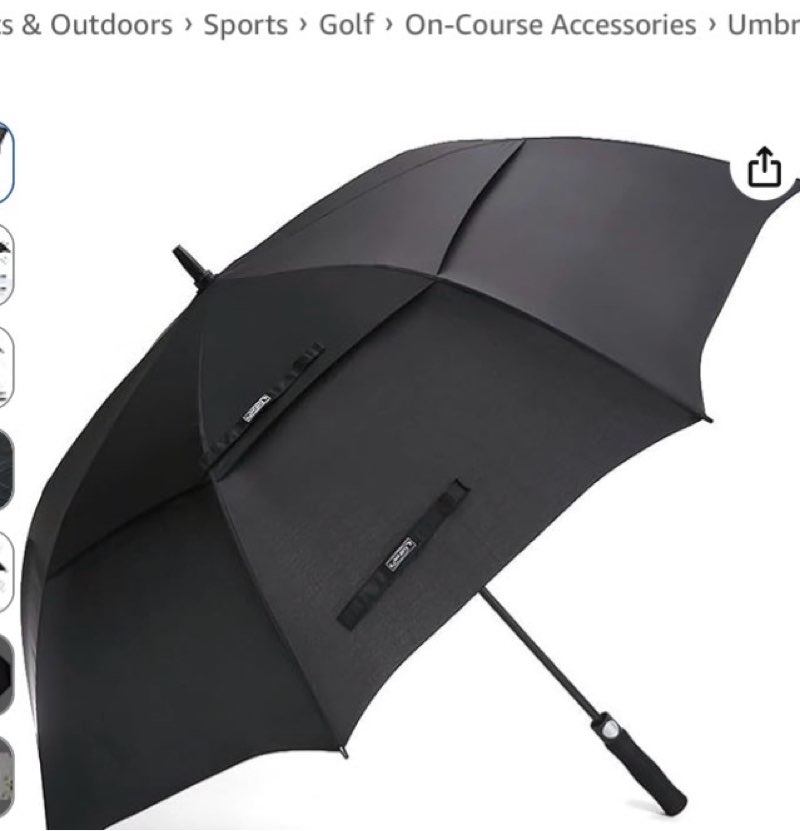 JPAXI Golf Umbrella Windproof - 62 Inch Large Umbrellas For Rain Heavy Duty - Automatic Open Ultimat