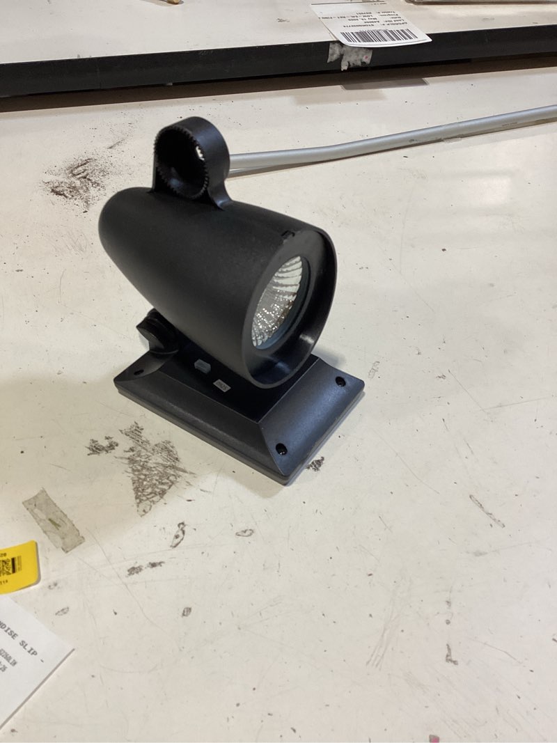 Condition photo showing As Is for harbor breeze 60 -lumens 1 -watt black warm white solar led spot light