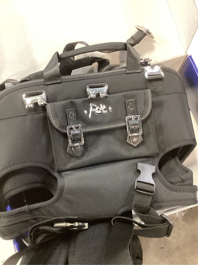 Condition photo showing Good Condition for FCT Dog Backpack Carrier - Spine-Friendly for Midium to Large Dogs (18-30 lbs), Horizontal Design Dog Carrier with Adjustable Back Straps,Legs-Out Comfort for Travel/Hiking/Cycling (Black, Size L)