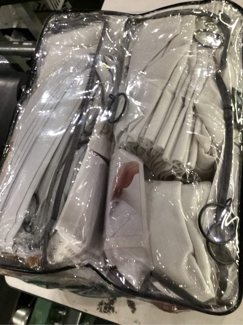 Condition photo showing Good Condition for 100% blackout linen 96 inch curtains 2 panel set for bedroom, modern pinch pleated natural linen off beige white insulated heavy curtain 40 x 96 inches length sliding glass door room darkening drapes beige white 40"w x 96"l (pack of 2)
