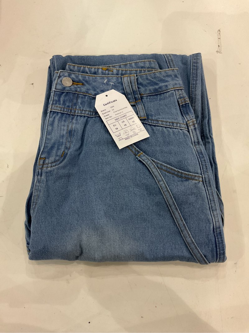 Condition photo showing New/Like New for D-Sun Women Baggy Barrel Jeans Wide Leg High Waist Jeans Barrel Denim Pants Boyfriend Y2K Light Blue 10