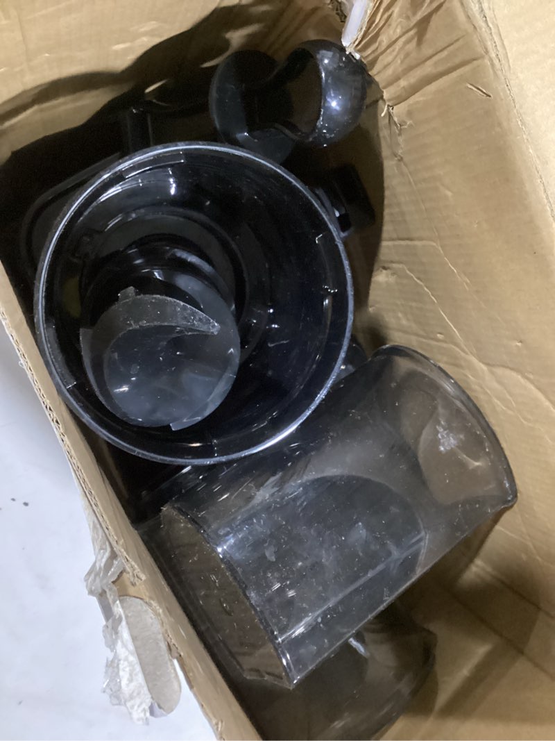 Condition photo showing Good Condition for Juicer Machines with 5.8" Large Feed Chute, Cold Press Juicer for Whole Vegetables and Fruits 400W, Slow Masticating juicer Easy to Clean Juice Extractor Machine High Juice Yield Titanium Gray