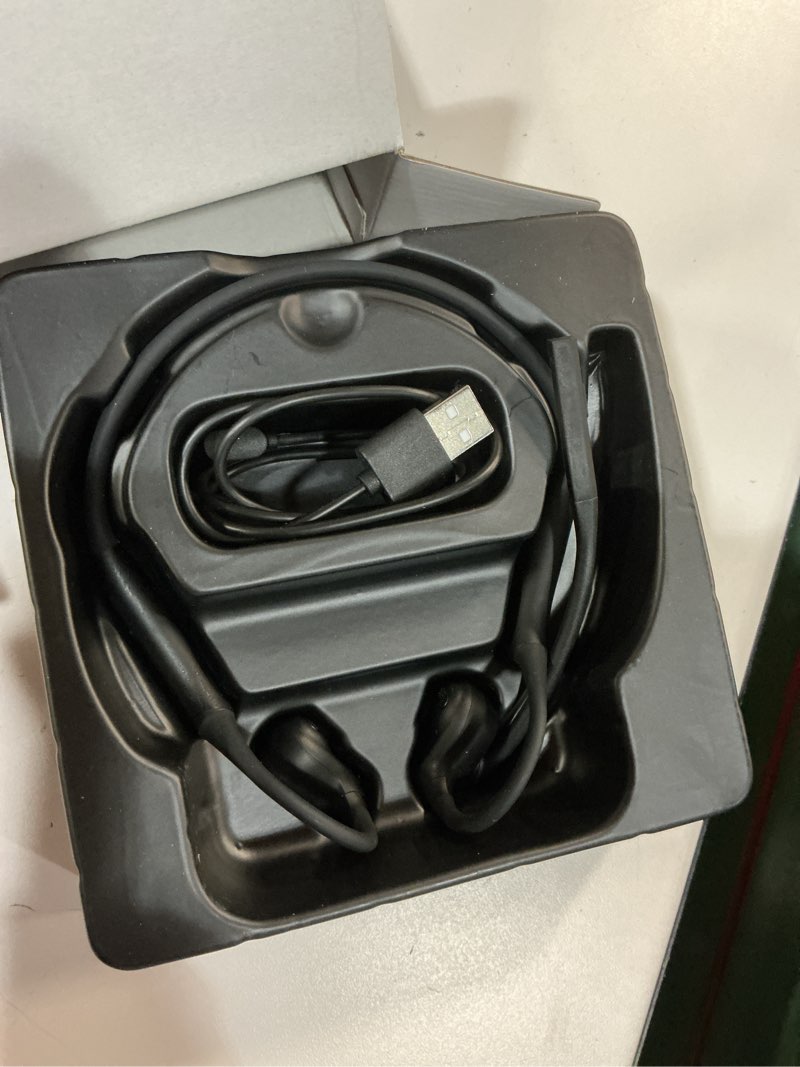 Condition photo showing Good Condition for gixxted open ear headphones with mic, bluetooth headset with microphone, dual connect bluetooth 5.3 with ai noise cancelling mic & mute function, wireless headset for work, sports, drive black