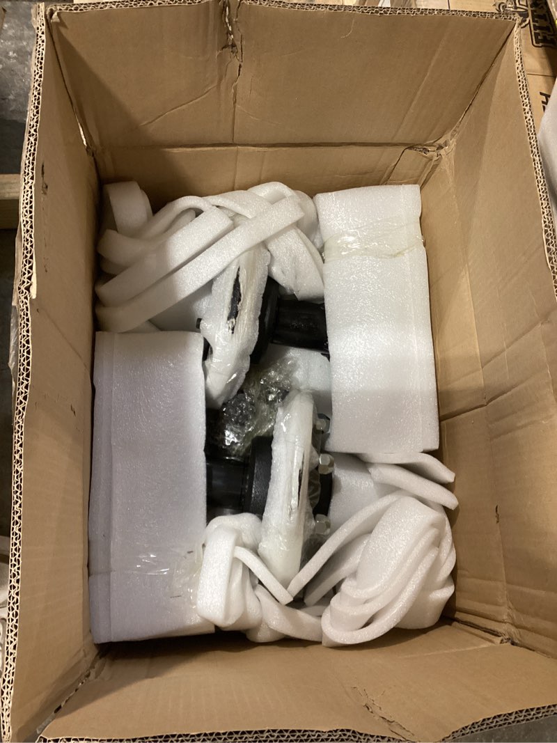 Condition photo showing Good Condition for (2-pack) 9000 lbs shipping container wheels 8-lug 6.5" hubs, heavy-duty shipping container axle spindle kit, moves 20-40ft containers