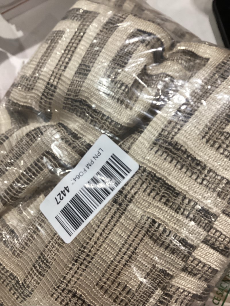 Condition photo showing Good Condition for MYRU 1 Pair 63 Inch Length Black and Gold Sheer Curtains for Living Room Luxury Tulle Curtains (Gold, 2 Panels 54 Inches by 63 Inches) Gold 54"W x 63"L (Pack of 2)