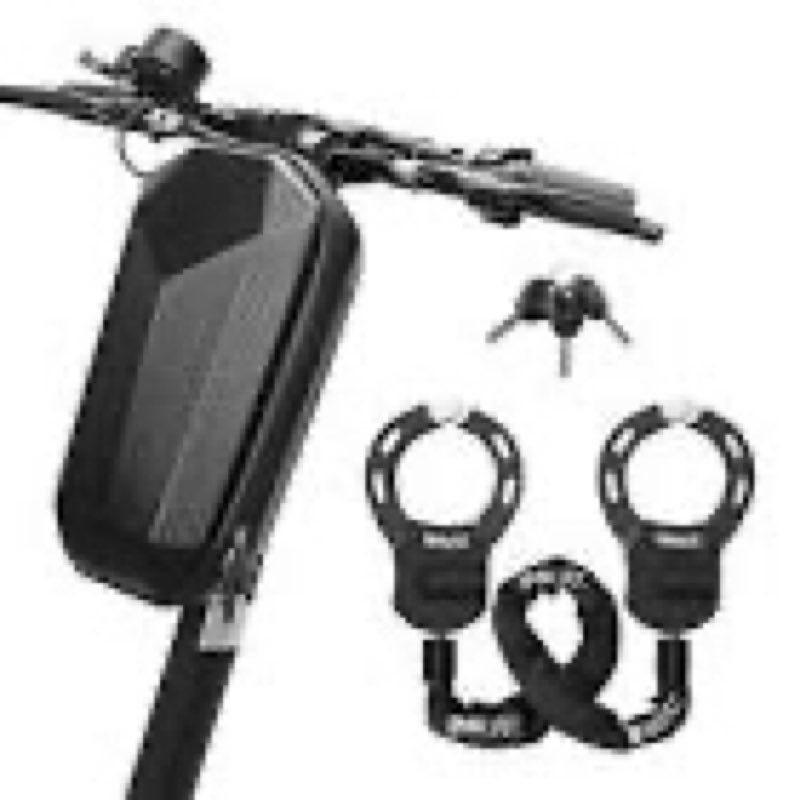 heeta electric scooter lock anti theft with scooter bag, 4 digit combination bike chain lock, heavy 