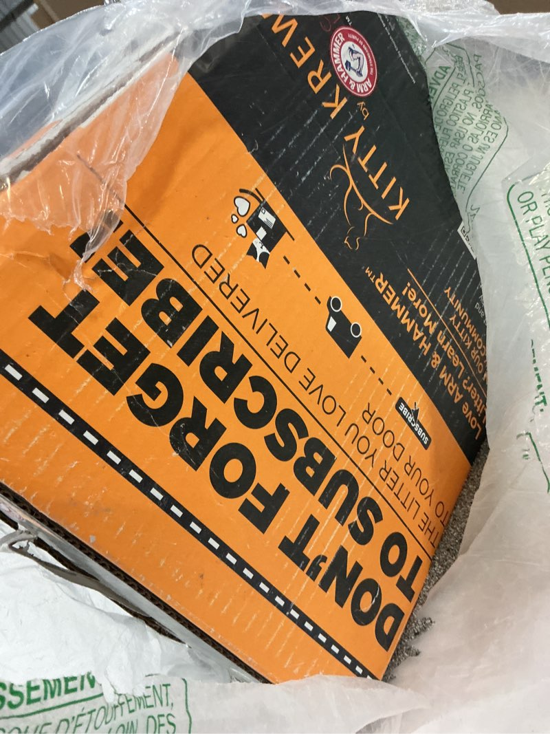 Condition photo showing As Is for ARM & HAMMER Clump & Seal Slide Platinum Multi-Cat Clumping Cat Litter, 14-Day Odor Control, EZ Clean Technology, 27.5 lbs – No Scrubbing, Powerful Odor Eliminator SLIDE Platinum Clumping Litter 27.5 Lbs