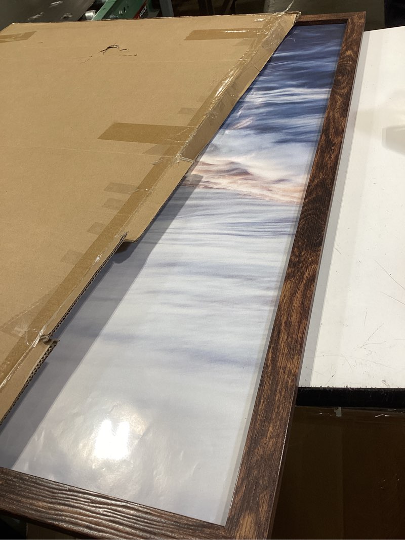 Condition photo showing As Is for 24x36 poster frame brown, poster frames 24 x 36 inches or 24x36 picture frames with hd plexiglass durable and scratch-proof for horizontal or vertical wall mounting, 1 pack brown 24x36