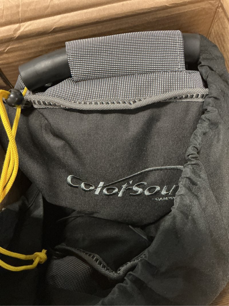 Condition photo showing Good Condition for colorsoul heated oversized camping chairs,extra-large padded outdoor chairs 3 level heating&450lbs support,heavy duty folding heated lawn chair for patio,tailgating,battery not included,black black-heated