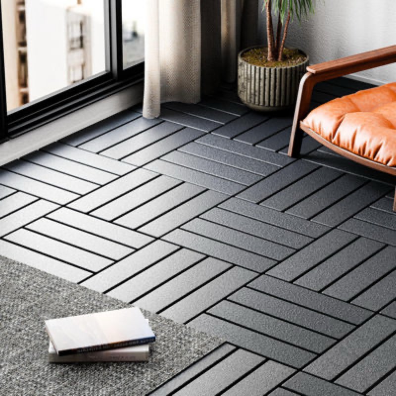 (Similar) 12” L 12” W plastic interlocking deck tile 