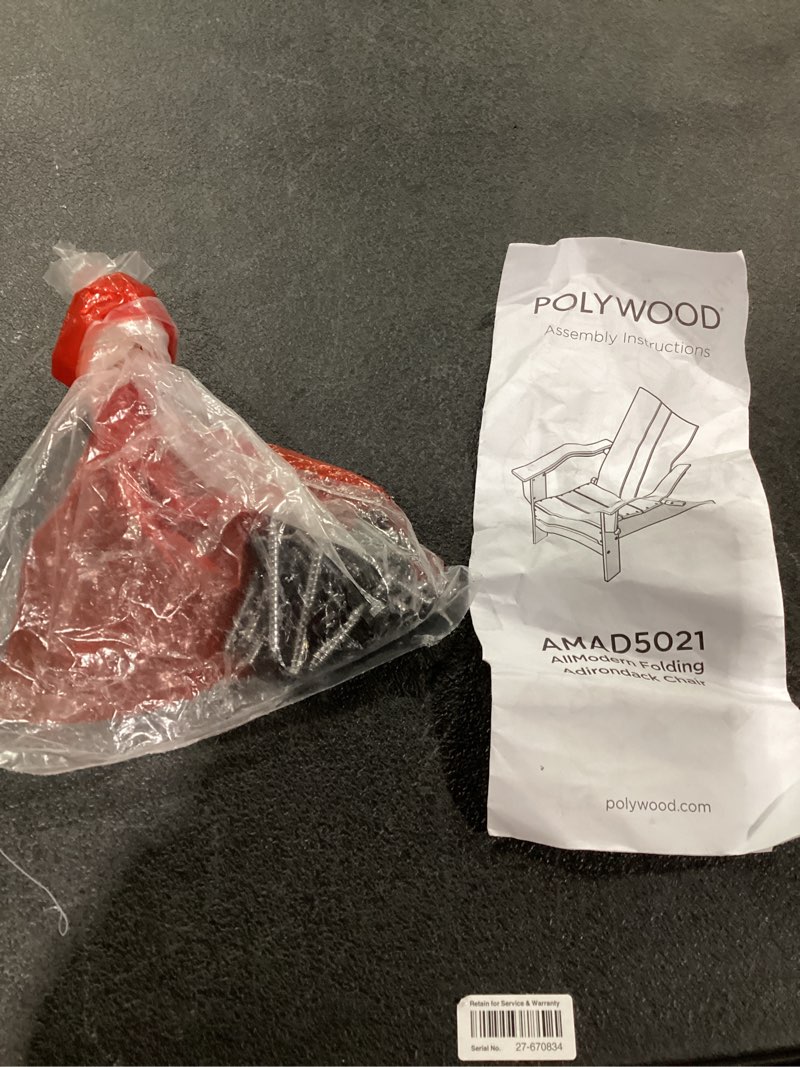 AMAD5021 AllModern Folding Adirondack Chair (might be missing parts)
