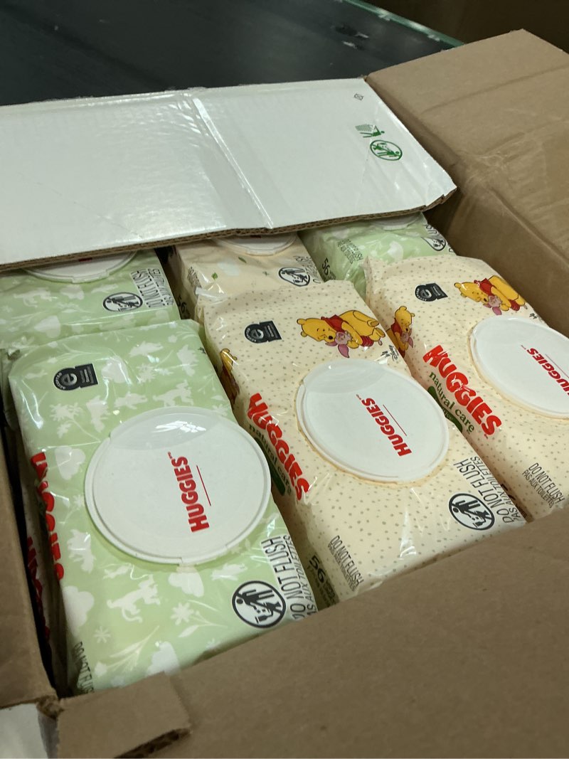 Condition photo showing New/Like New for huggies care sensitive unscented baby wipes - 1344ct - 24 pk