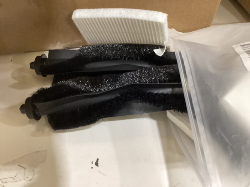 Condition photo showing New/Like New for Accessories Kit for eufy L60 / L50 Vacuum Robot, Replacement Parts Include 2 Roller Brushs, 8 HEPA Filters, 8 Side Brushs, 4 screws, 1 Clean Tool and 1 screwdriver
