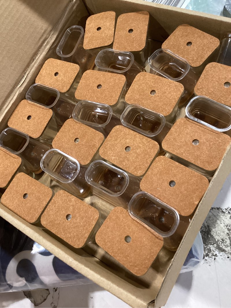 Condition photo showing Good Condition for 28pcs chair leg floor protectors rectangle for hardwood floors silicone caps covers felt furniture pads clear chair sliders, protect the floor from scratches(fit:l 1.12"-1.5",w 0.75"-1") medium rectangular