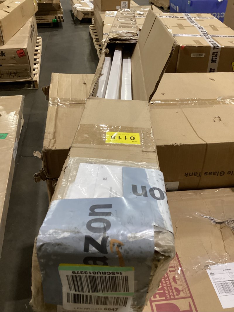 Condition photo showing As Is for JESLED T8/T10/T12 8FT LED Tube Light, Single Pin FA8 Base, 50W 6000LM 5000K Daylight White, 270 Degree V Shaped LED Fluorescent Bulb (130W Equiv.), ETL Listed, Clear Cover, Dual-Ended Power (4 lights only)