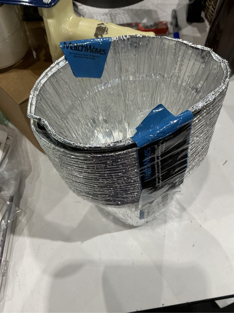Condition photo showing As Is for grease bucket liner for traeger bac608 grease & ash keg, drip tray liners for timberline, ironwood, woodridge pellet grills and flatrock, drip bucket cup for pit boss, 6.3” x 6.0”, 25pack 25 pack