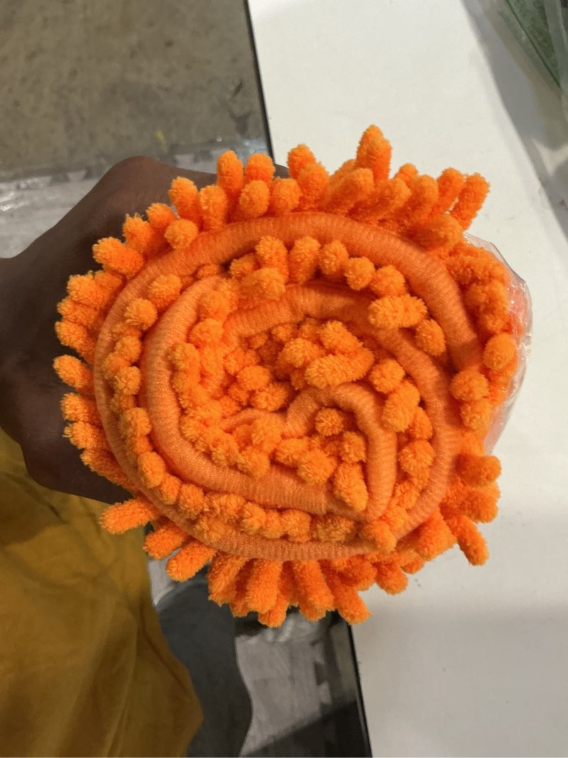 Condition photo showing Good Condition for olanly small bathroom rugs 24x16, extra soft absorbent chenille bath rugs, rubber backing quick dry, machine washable bath mats for bathroom floor, tub and shower, home decor accessories, orange 24" x 16" orange