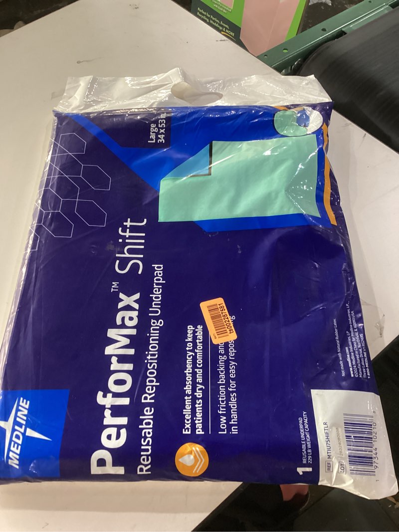 Medline PerforMAX Shift Underpad, Reusbale, Large, 34" x 53"