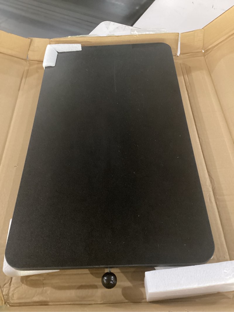 Condition photo showing Good Condition for height adjustable standing desk converter,computer keyboard stand for desktop,keyboard riser for stand up desk riser,computer workstations for laptop and single monitor office use,size 23.6 inch