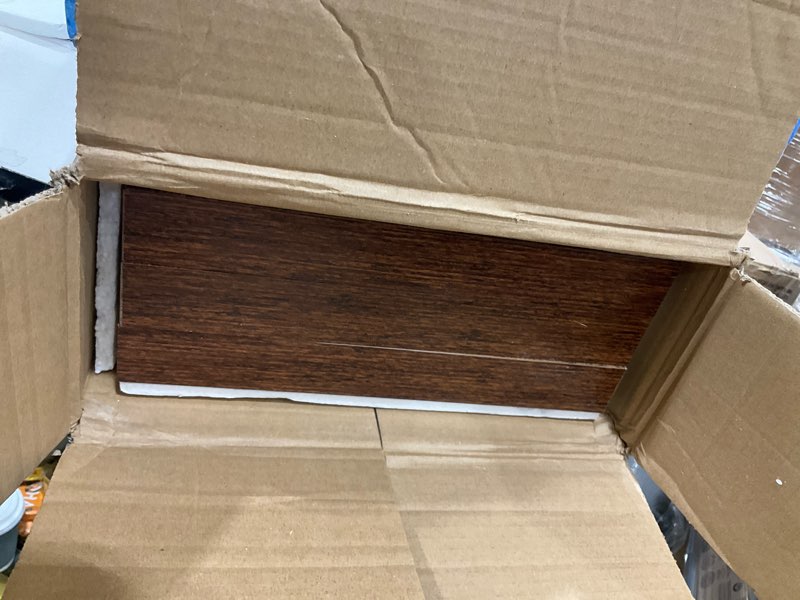 Condition photo showing Good Condition for Fun Memories Deep Floating Shelves, 32W x 12D Rustic Brown Wall Shelves, 32 Long Rustic Wood Wide Storage Shelves for Bedroom, Kitchen, Farmhouse, Laundry Room, Bedroom, Kitchen, Home Office- Set of 3 Rustic Brown 32"W x12"D - 3P