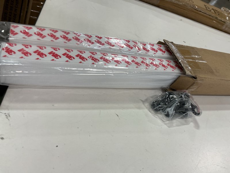 Condition photo showing New/Like New for SEEYE Light Filtering Temporary Blinds Cordless Shades Fabric Pleated Fabric Shade Easy to Cut and Install, 48" W x 72" L - 2 Pack, White, with 4 Clips White 48" W x 72" L