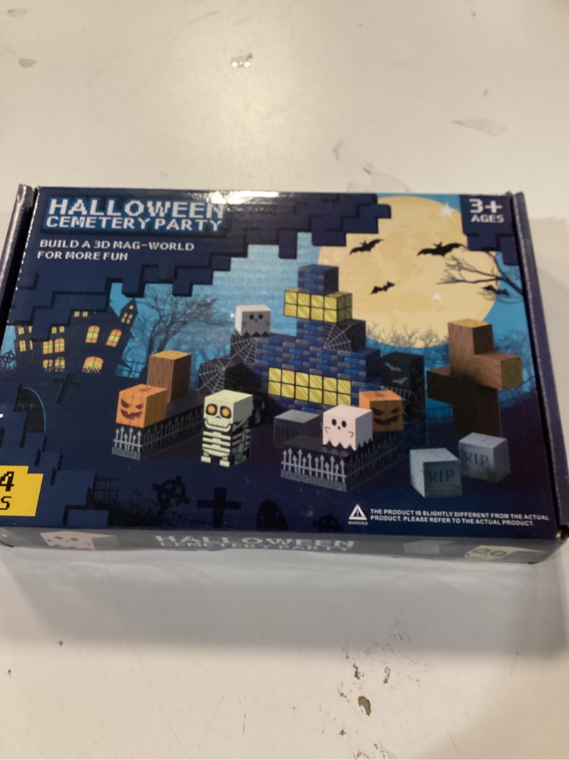 Condition photo showing New/Like New for Magnetic Blocks Kids Spooky Town Building Kit Halloween Themed Toys Gift for Boys Girls & Adults(1 inch)