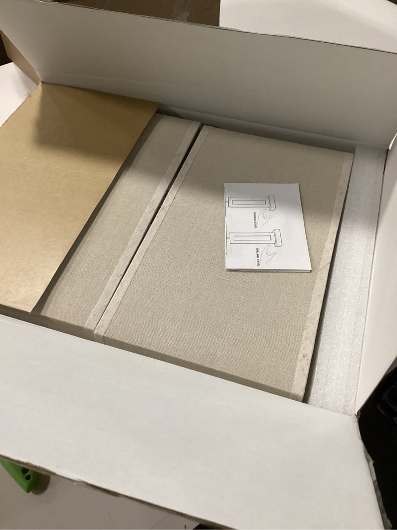 Condition photo showing New/Like New for seealle bedroom lamps for night stands - touch control, 3 way dimmable, usb c+a charging, led bulbs, easy assembly(yellow&brown) medium(19.6in) p. beige&coffee