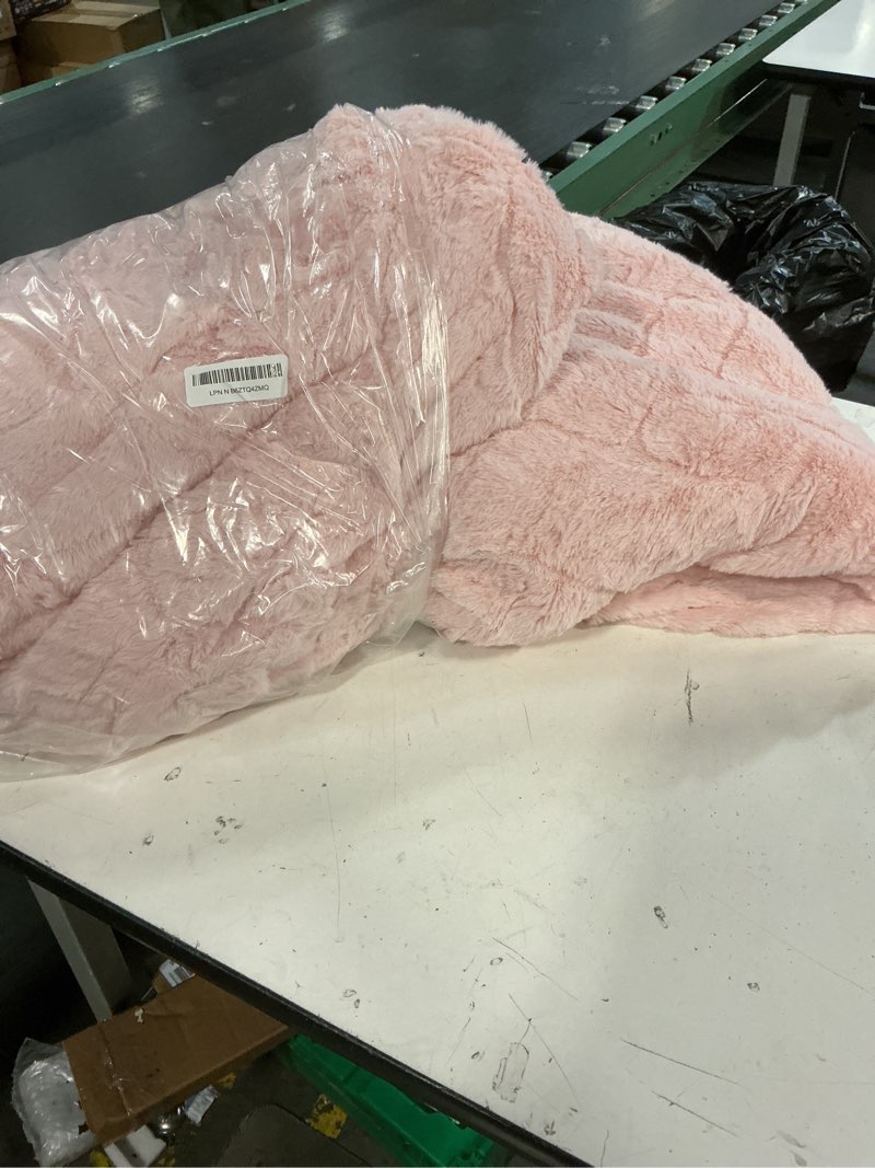 Condition photo showing Good Condition for heated electric blanket- electric throw blanket 84"x90" for bed- heated blanket with 5 heating levels& 4 hours auto off for couch home office - soft faux fur heating blanket for full body(pink) pink 3d faux fur 84x90