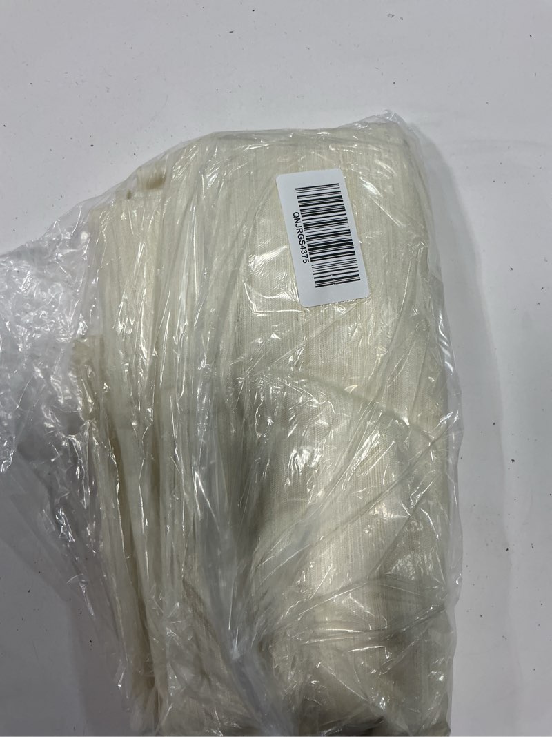 Condition photo showing Good Condition for raw silk curtain, 48x96, ivory