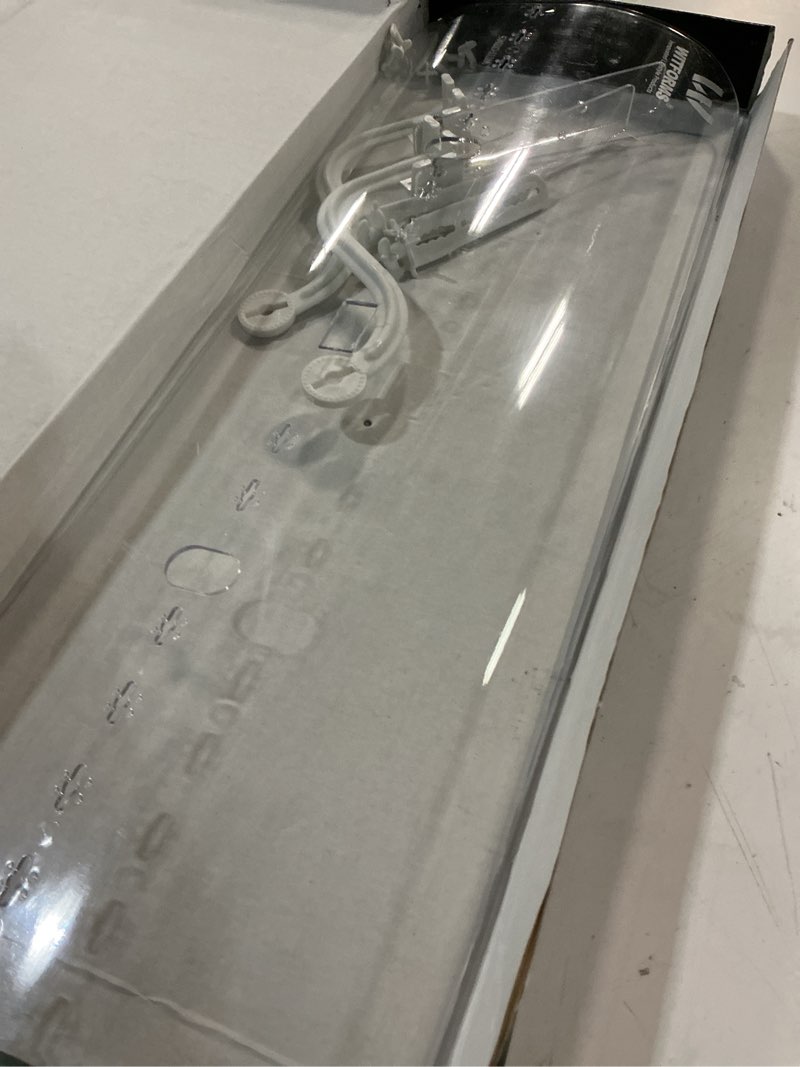 Condition photo showing As Is for witforms window ac air deflector - 24" length for top vent window units only - transparent design - measure before purchase