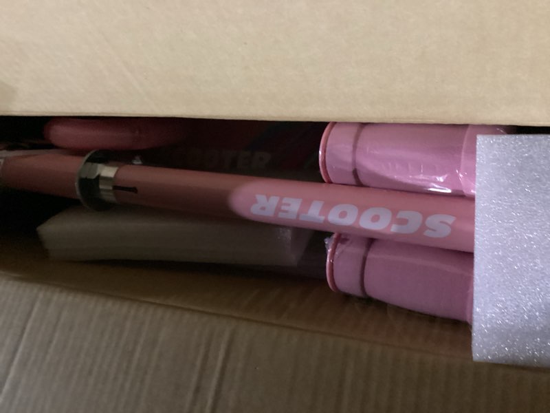 Condition photo showing New/Like New for tenboom scooter toys for kids ages 6-12/3-5, christmas birthday gifts for girls boys, easy folding kids scooter with 3 levels adjustable handlebar pink