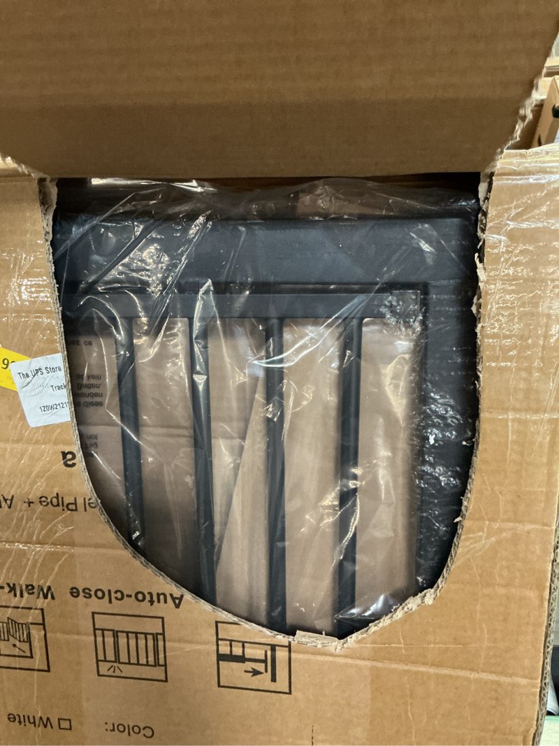 Condition photo showing Good Condition for Fairy Baby 51.18" Extra Tall Cat Gate for Doorway, 29.5"-40.5" Extra Wide Pet Gate Dog Barrier Indoor for Cats Dogs, Kid Puppy Dog Gate No Jumping Over & No Climb, Metal Child Safety Proof Gate, Black Black 29.5"-40.5"