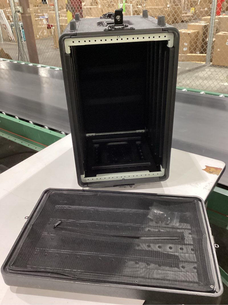 Condition photo showing New/Like New for Diandian 6U Rack Case Shallow 16" Depth, 19" Rackmount Flight Case, Watertight Dust-Proof, Shock Mount for Amplifier, Pro Audio, DJ Mixer, Effects with Microphone Compartments
