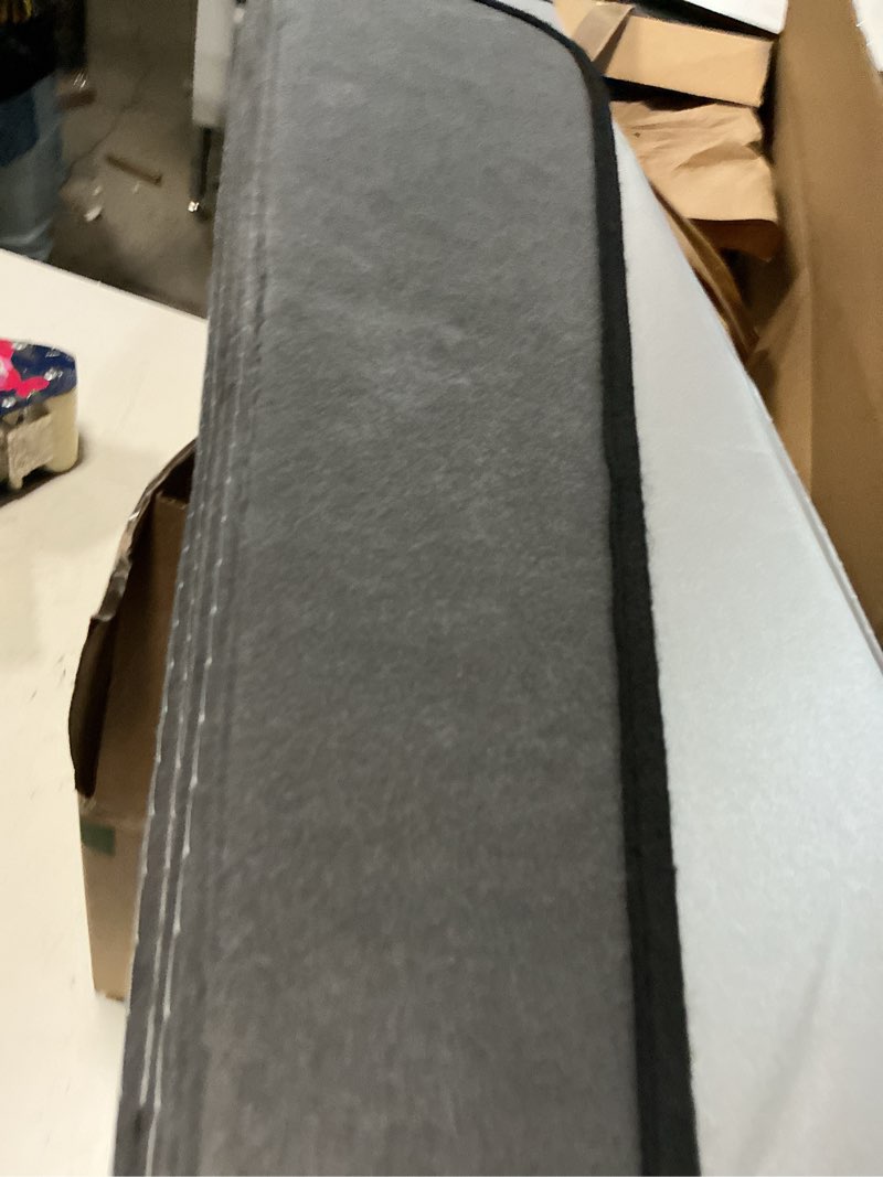 Condition photo showing As Is for windshield sun shade custom fits chevy silverado/gmc sierra 1500 2019-2025 & 2500/3500 hd 2020-2025 new body style only - not for 2019 ld/limited, premium grey leather finish gray