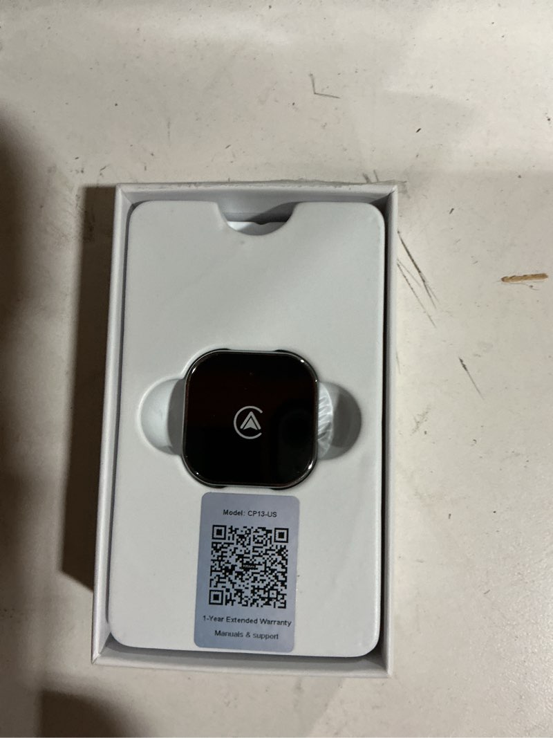 Condition photo showing Good Condition for teeran 2 in 1 wireless carplay and android auto adapter, easy setup plug and play, fast seamless use supports 1000+ cars with built-in wired car play/android auto compact sleek design car adapter silver