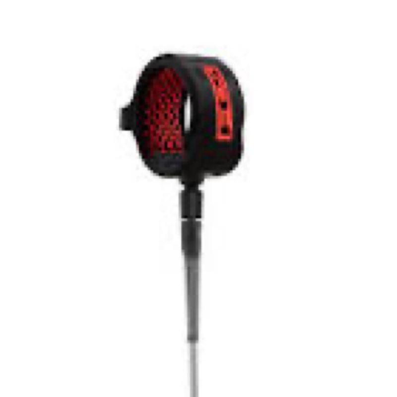 Condition photo showing New/Like New for fcs 6' essential comp surfboard leash (flame red)