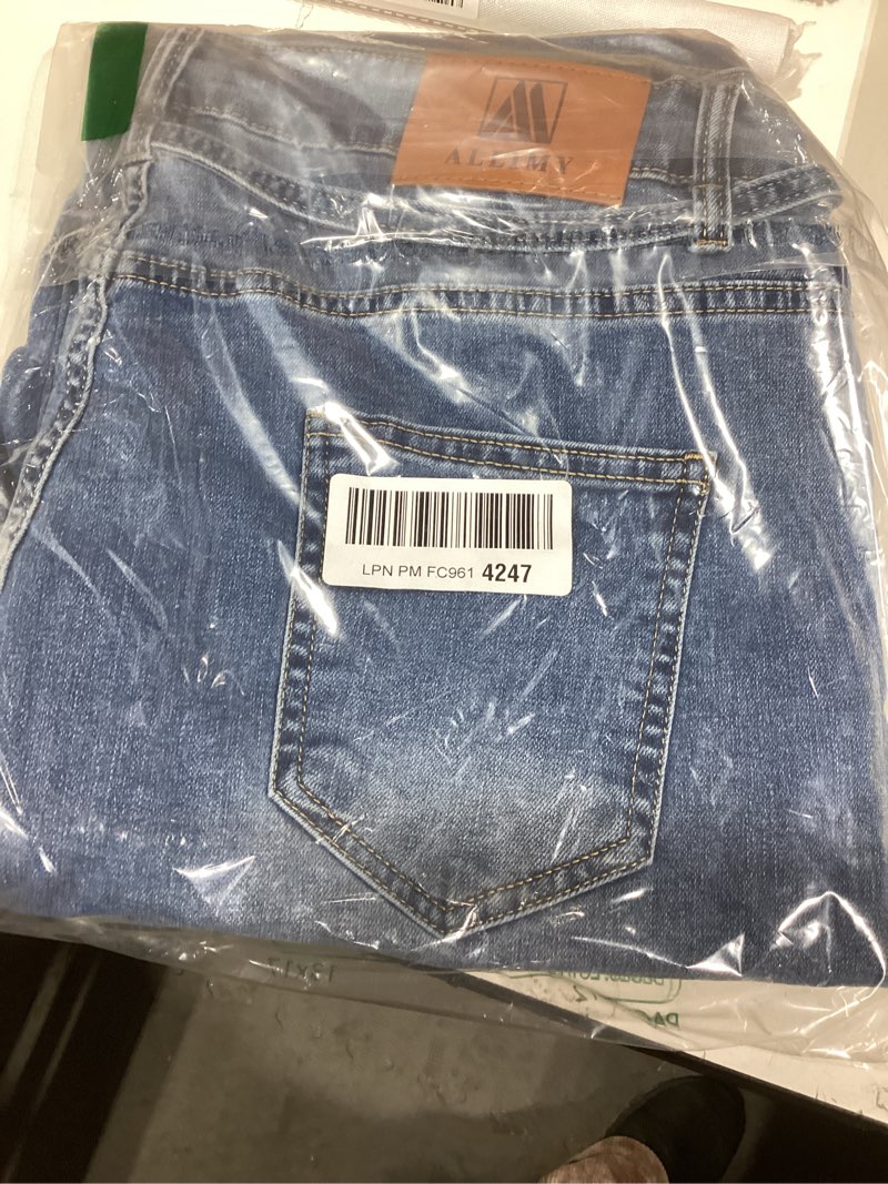 Condition photo showing New/Like New for Similar product allimy jeans not like stock photoWomen's High Waisted Wide Leg Baggy Front Pockets Jeans – Trendy 2026 Collection Dark Blue -3 10